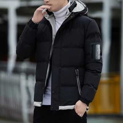 Men Padded Down Hooded Jacket