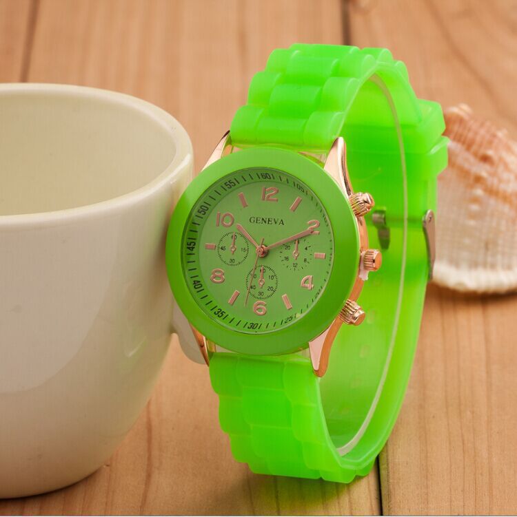Silicone Couple Trendy Women's Quartz Wristwatch