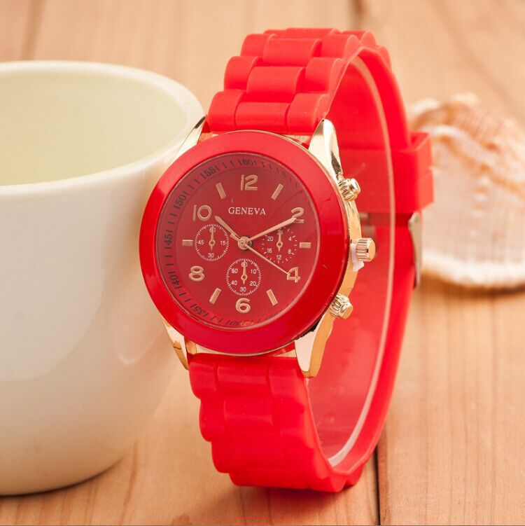 Silicone Couple Trendy Women's Quartz Wristwatch