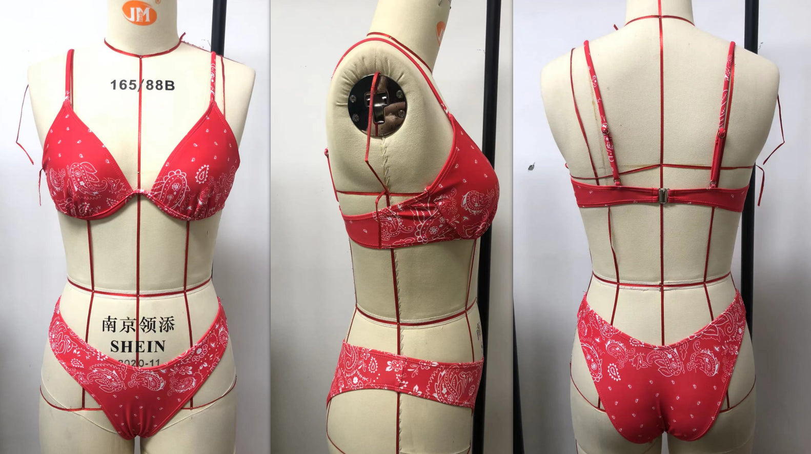 Bikinx Paisley Print Underwire Bikini Swimsuit