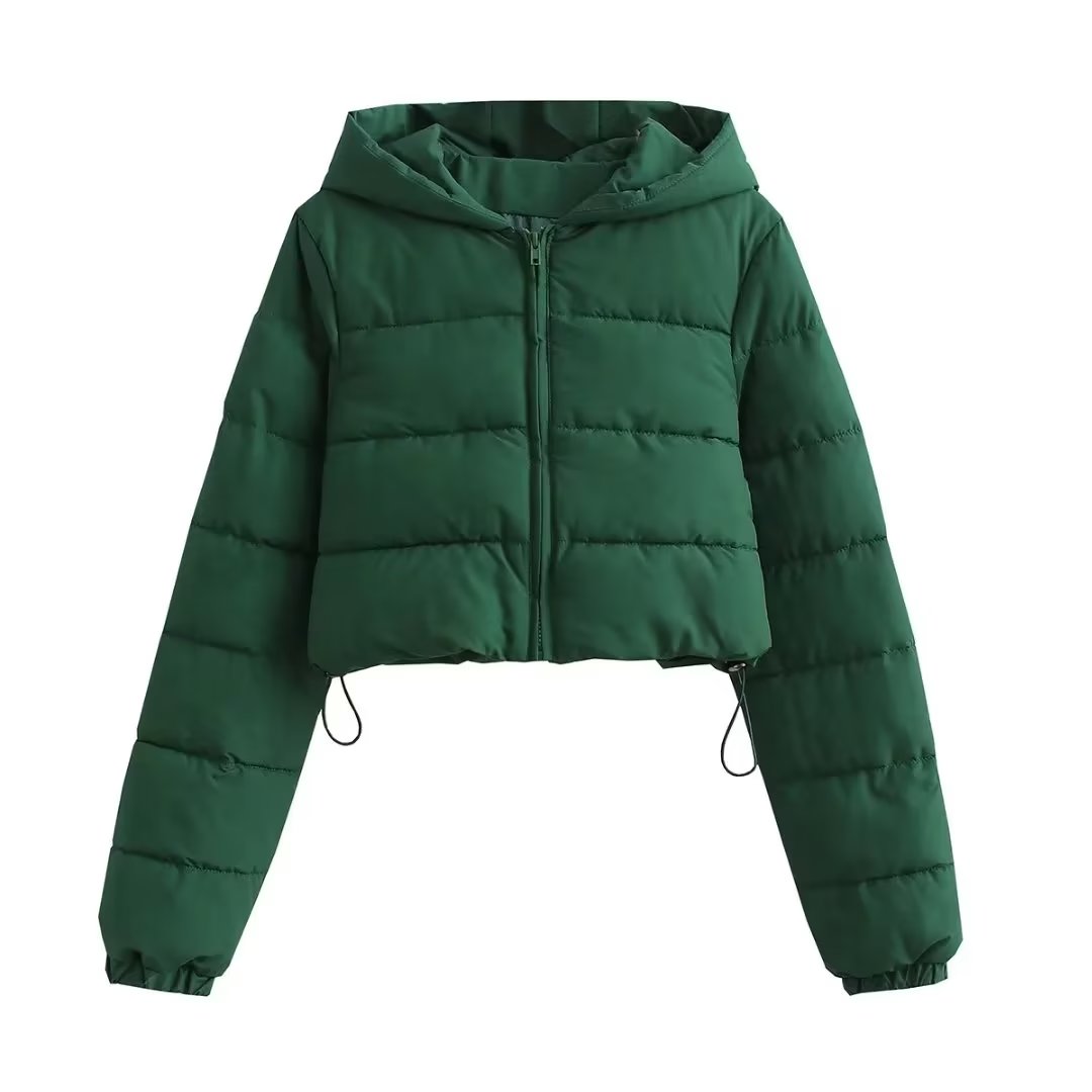 Autumn Women Clothing Urban Casual Short Hooded Cotton Coat Jacket Women