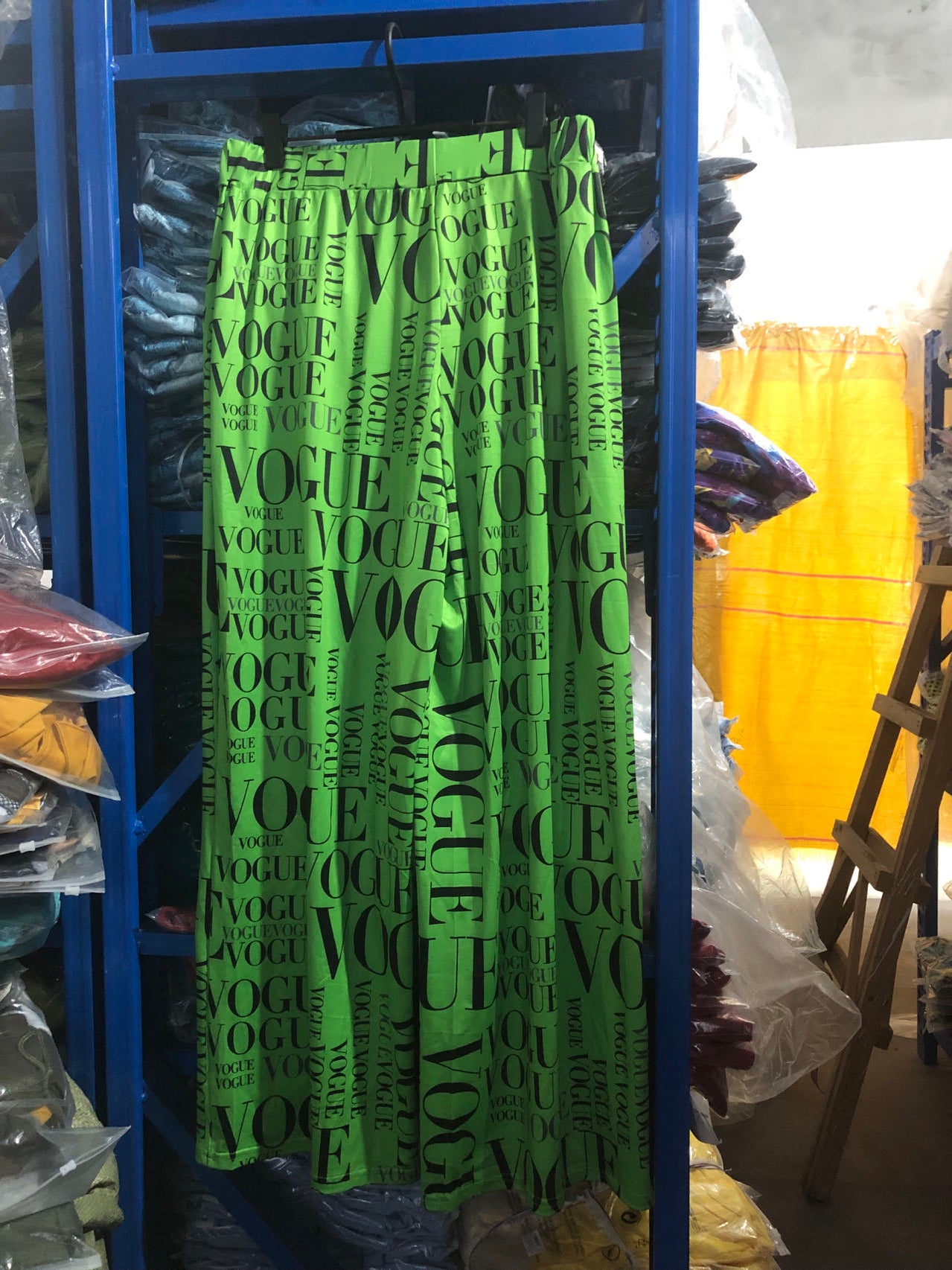 Plus Size Women Clothes Square Street Printed Wide Leg Pants