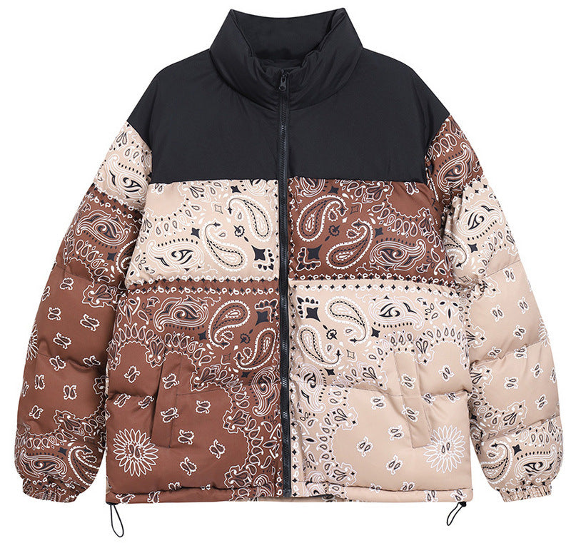 Cashew Flower Cotton-padded Winter Jacket