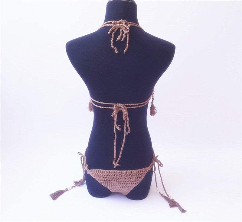 Hollow Mesh Lace-up Swimwear
