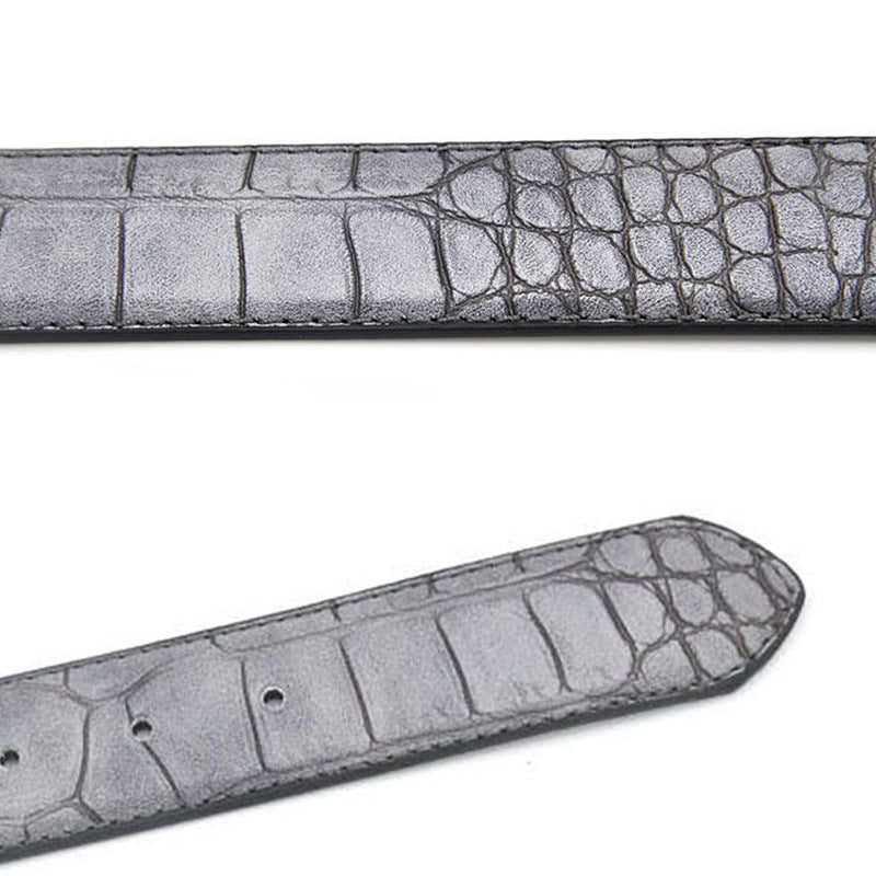 Luxury Faux Pattern Leather Belt for Men