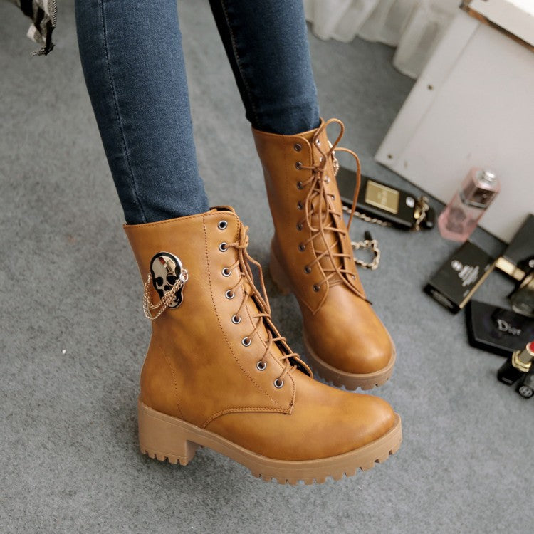 Women's Martin Skull boots