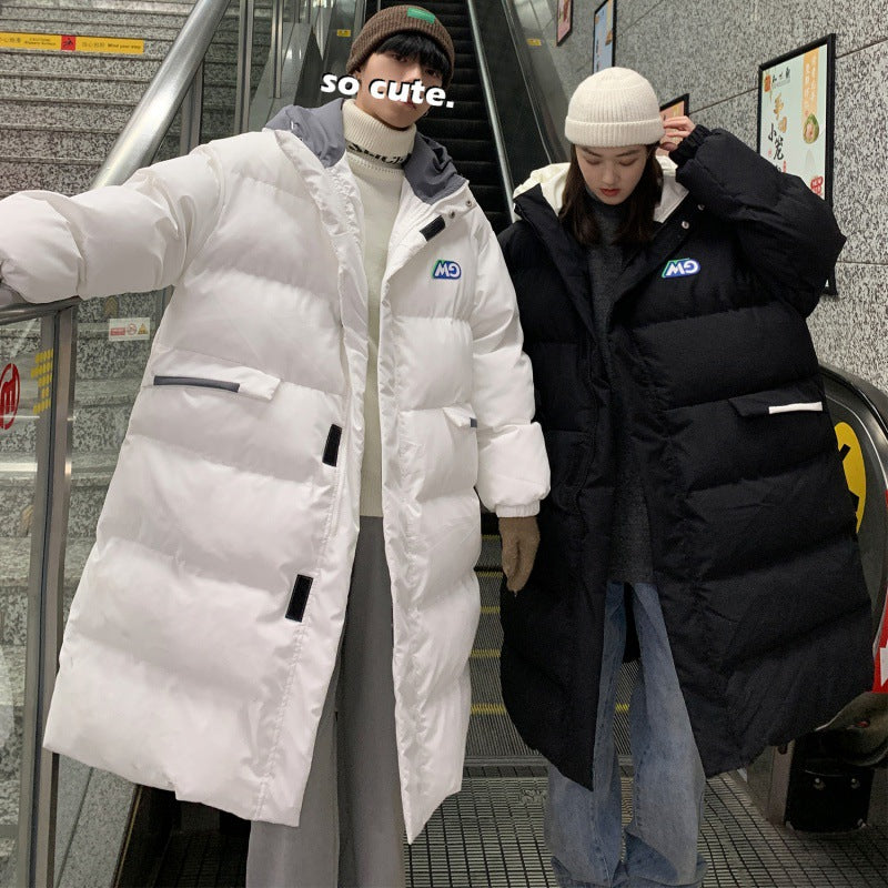 Loose Long Over-the-knee Cotton-padded Coat