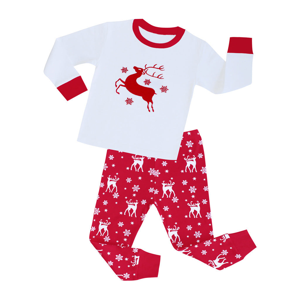 Printed Christmas Deer Children'sCotton Pyjamas