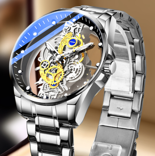 Luxury Gold Automatic Quartz Vintage Men's Watch