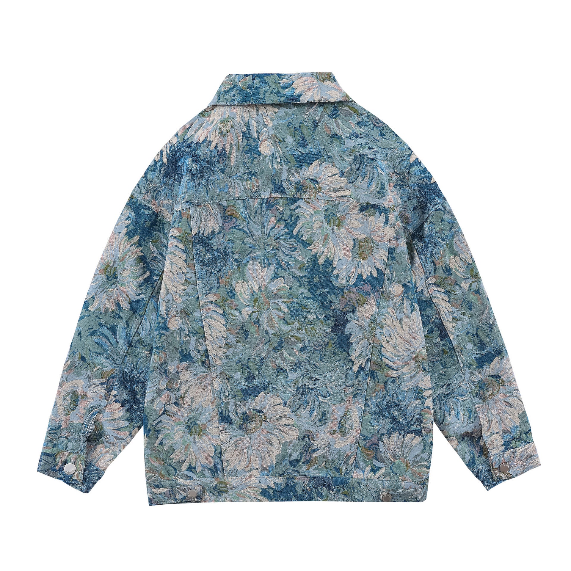Vintage Floral Denim Loose Jackets