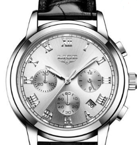 Mens Leather Casual Leather Wristwatch