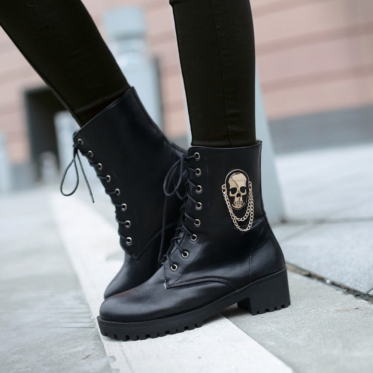 Women's Martin Skull boots