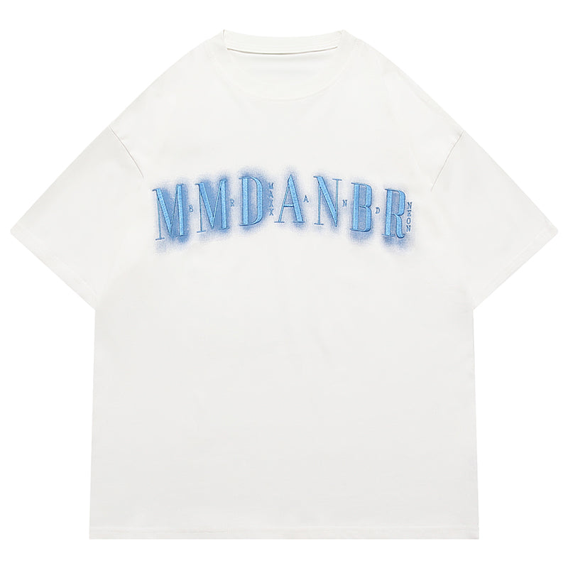 Graffiti Letter Printing Summer T Shirt Minimalist Cotton High Quality Fashion Simple Design Loose Oversize Casual Tops