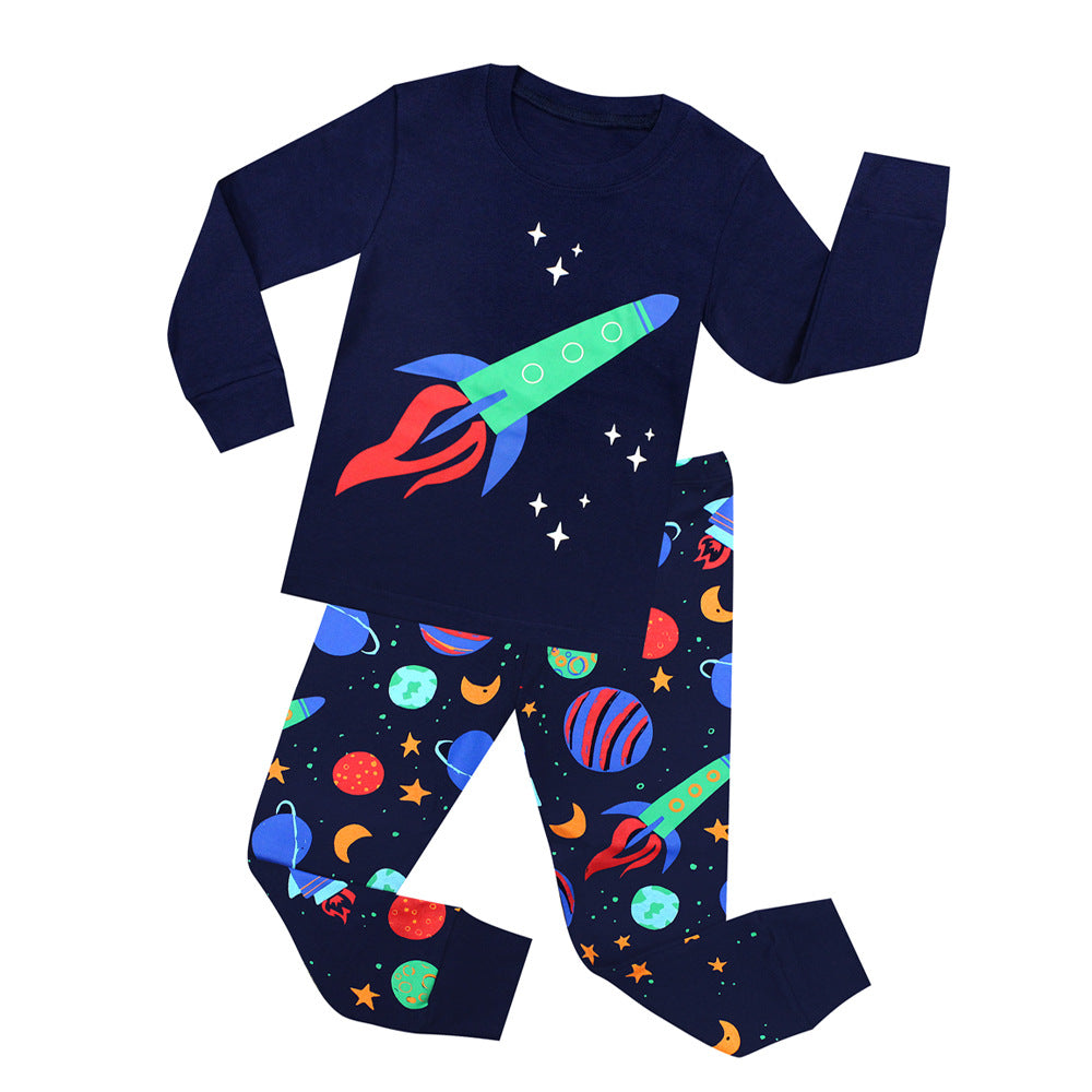 Printed Christmas Deer Children'sCotton Pyjamas