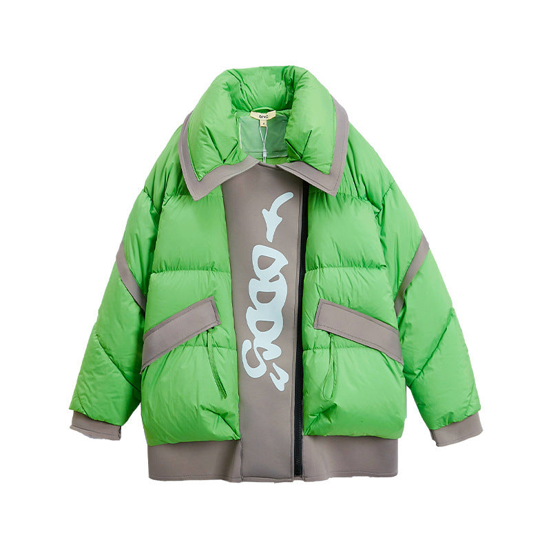 Women's Loose White Duck Down Fashion Jacket