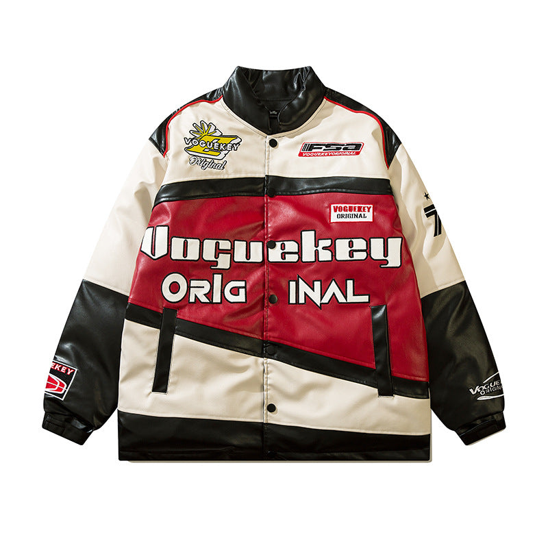 Embroidered Men And Women Thick Cotton-padded Jacket