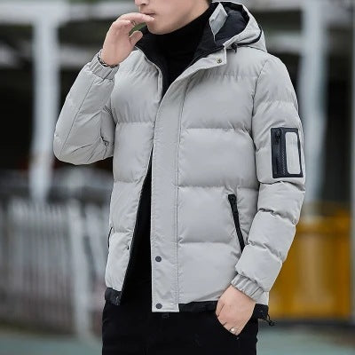 Men Padded Down Hooded Jacket