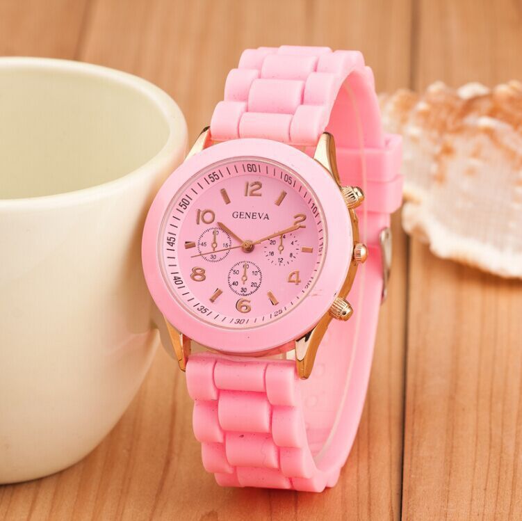 Silicone Couple Trendy Women's Quartz Wristwatch