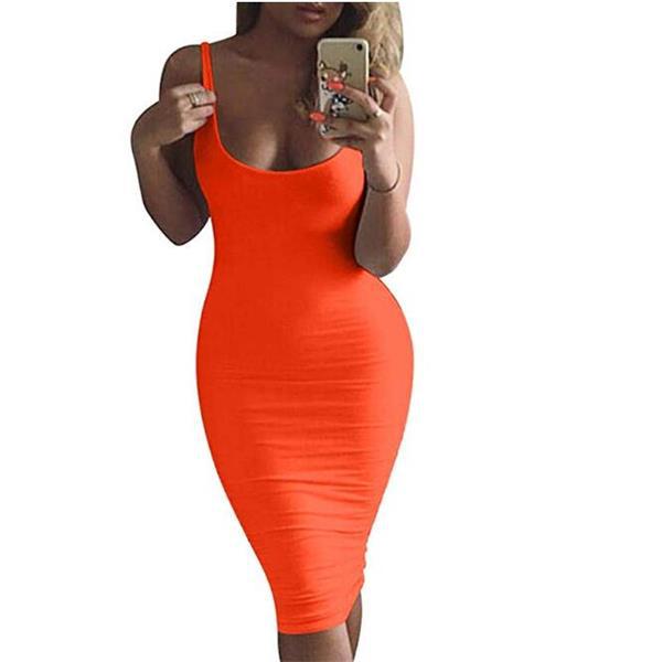 Womens Sexy Bodycon Tank Sleeveless Dress