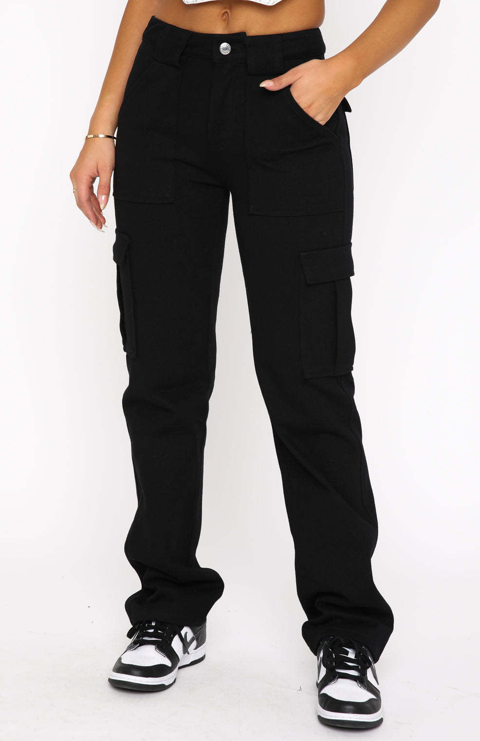 Women Trousers Pocket Stitching Casual Loose Mid Waist Jeans Women