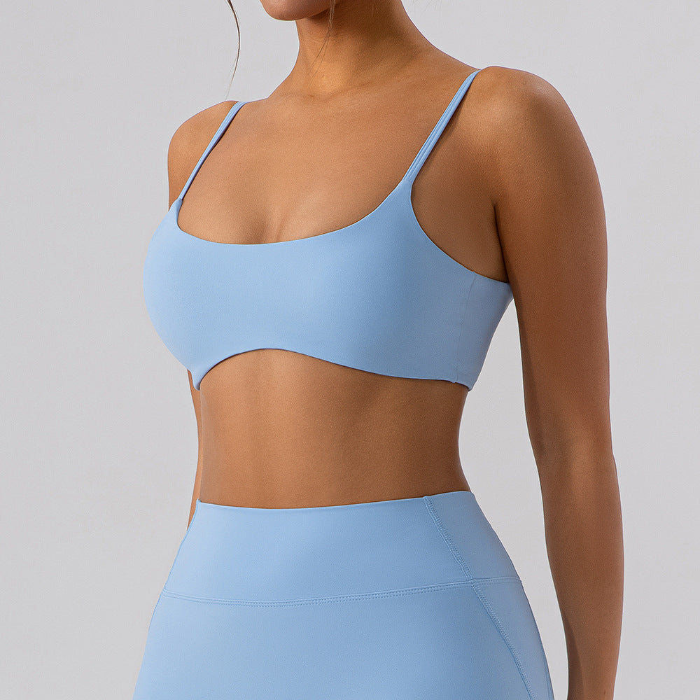 Tight Back Yoga Bra Nude Feel Quick Drying Sports Underwear Pilates Workout Clothes Vest Top Women