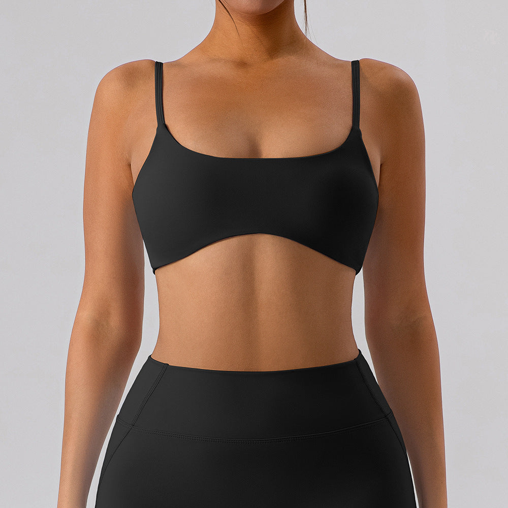 Tight Back Yoga Bra Nude Feel Quick Drying Sports Underwear Pilates Workout Clothes Vest Top Women