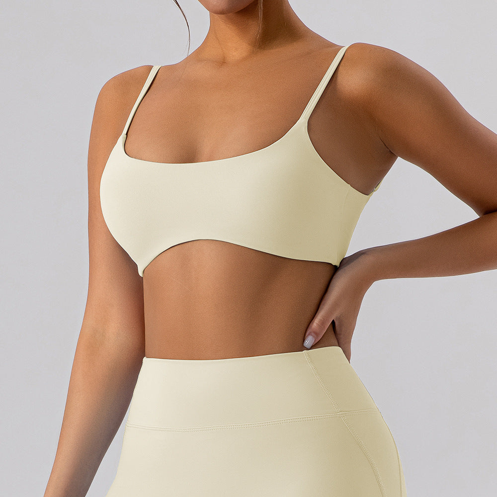 Tight Back Yoga Bra Nude Feel Quick Drying Sports Underwear Pilates Workout Clothes Vest Top Women