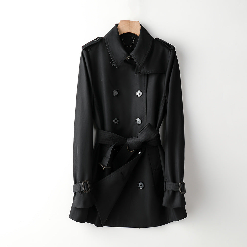 Women Element Trench Coat for Women Mid Length Fried Street Small British Spring Autumn Coat Women