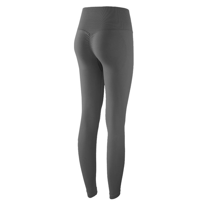 Yoga Pants Women High Waist Hip Lift Nude Feel Outer Wear Peach Hip Fitness Pants Internet Celebrity Quick Drying Sports Tight Trousers