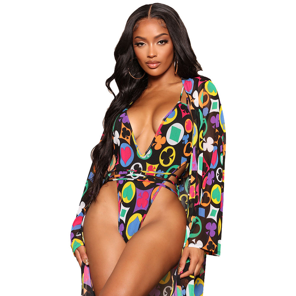 Swimsuit Ladies Two-piece Set Shawl