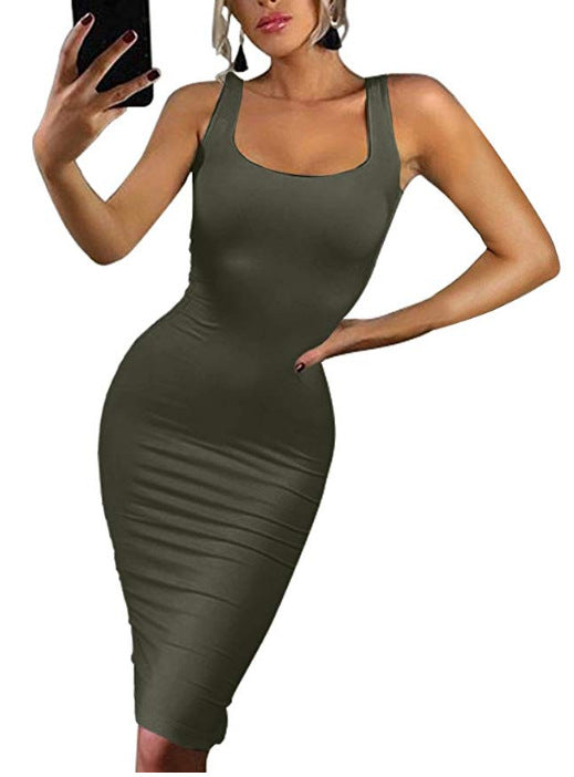 Womens Sexy Bodycon Tank Sleeveless Dress