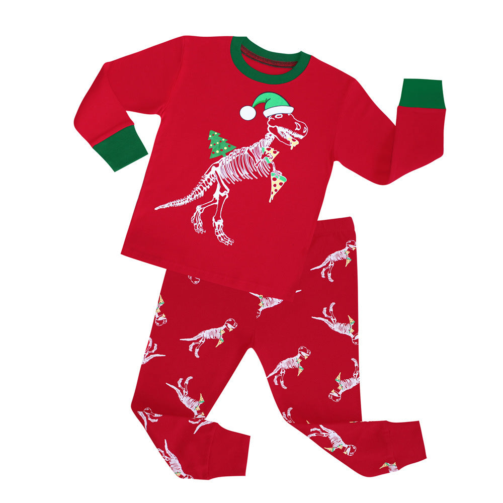 Printed Christmas Deer Children'sCotton Pyjamas