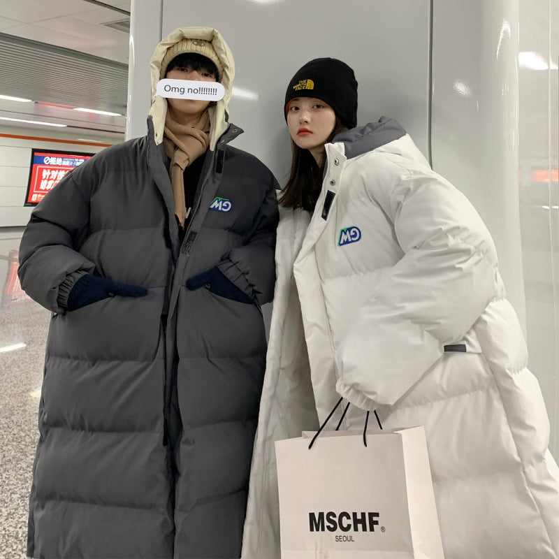 Loose Long Over-the-knee Cotton-padded Coat