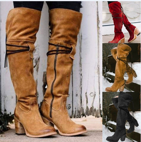 Autumn And Winter Over The Knee Warm Boots