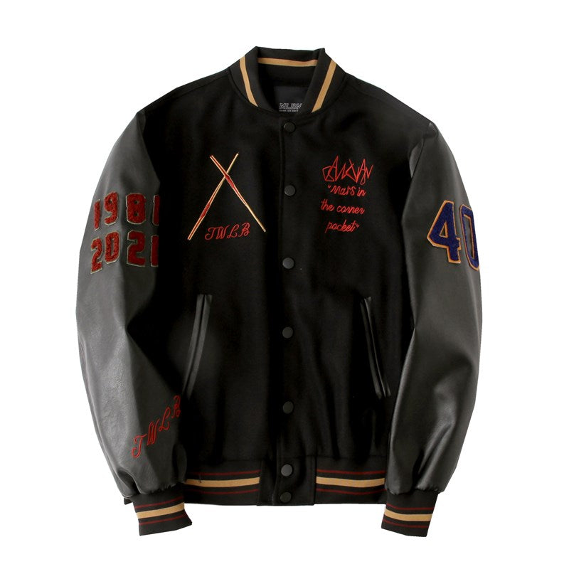 Baseball Casual Woollen Coat Varsity Jacket