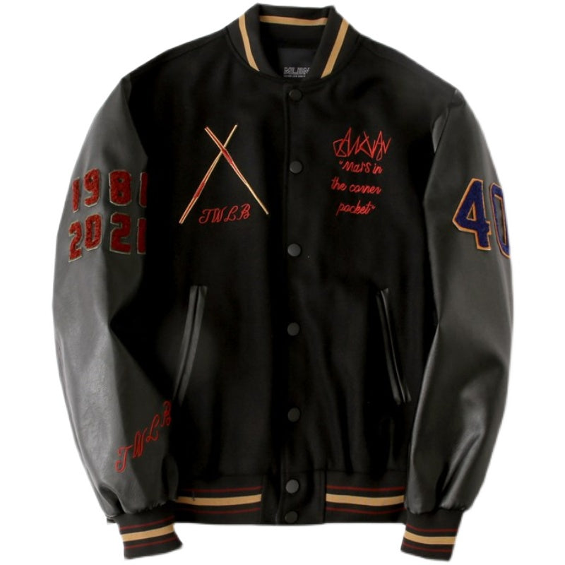 Baseball Casual Woollen Coat Varsity Jacket