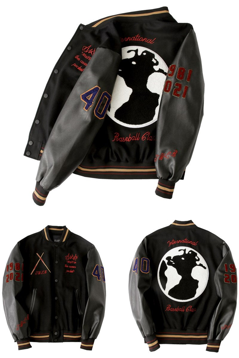 Baseball Casual Woollen Coat Varsity Jacket