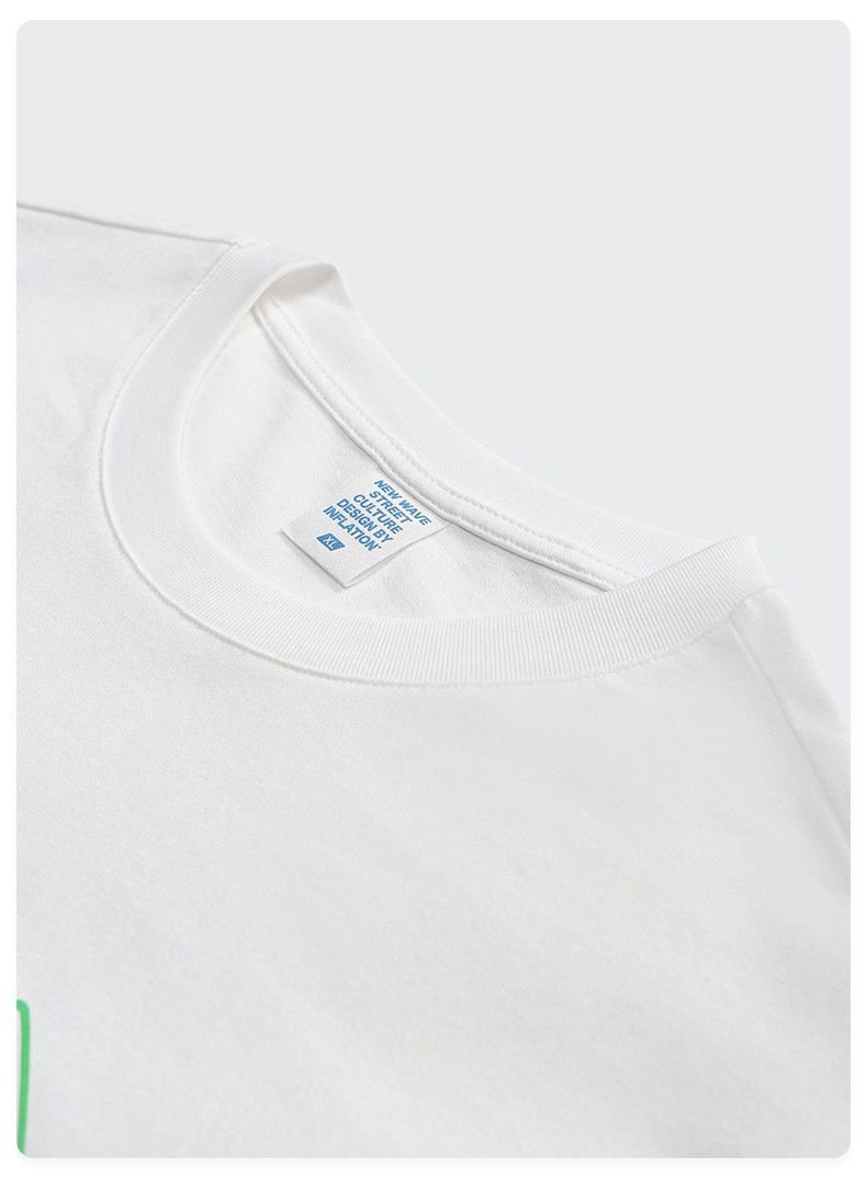 Live Supply 2022 Summer New Rainbow Plush Bear Loose Short-sleeved T-shirt Men's Couple Dress