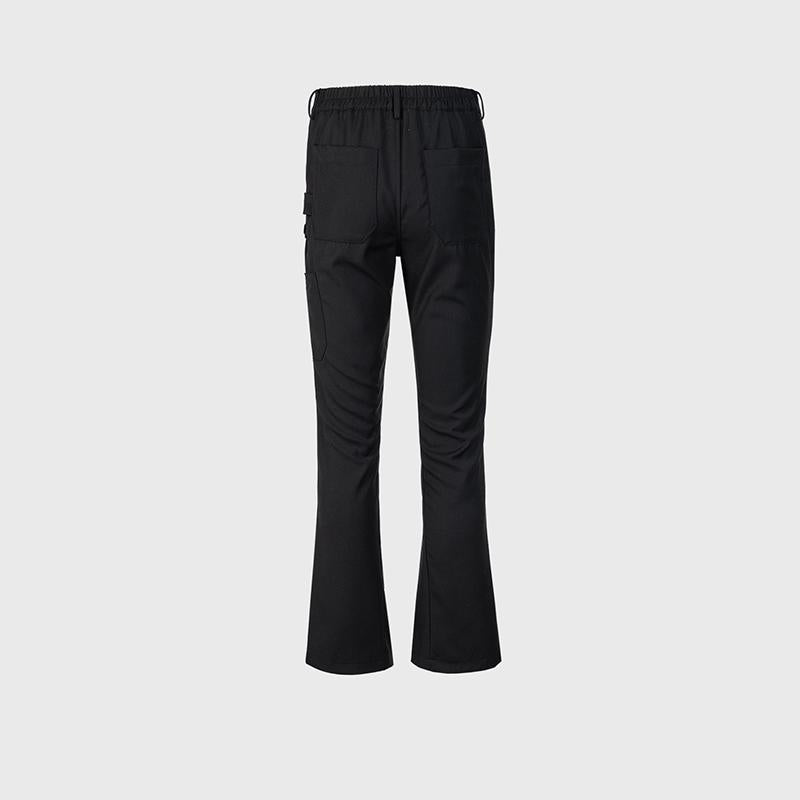 Women's Clothing Men's Urban Black Trousers Unisex Casual Pants With Shell Buckle