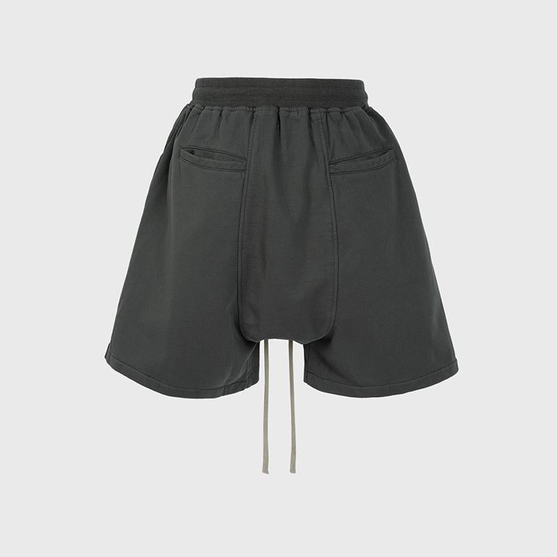 Men's Spring And Summer Hip-Hop Casual Pants For Men And Women High Street Double Zipper Stitching Split Terry Shorts