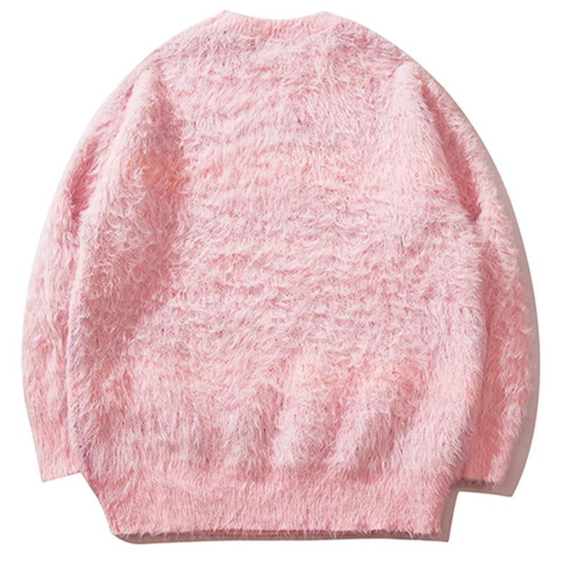 Big Colorful Letter Print Sweater Autumn Fashion Loose All-Match Pullover Winter Long Sleeve Tops