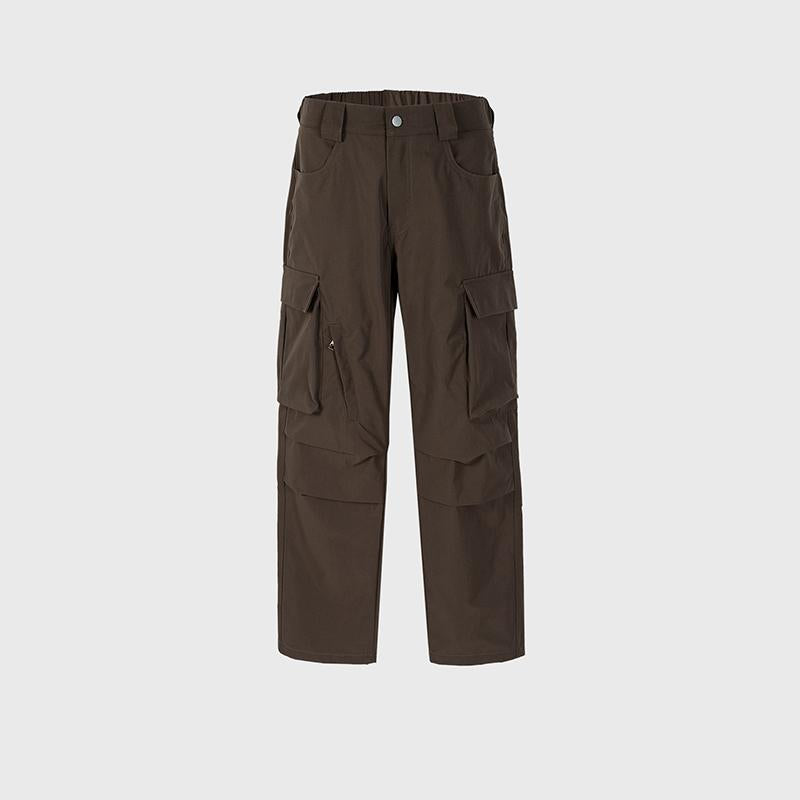 Men's And Women's Urban High Street Pleated Layer Pants Unisex High Street Style Multi-Pocket Casual Pants