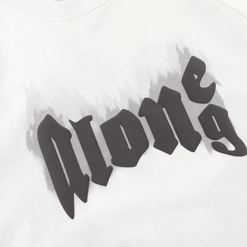 New Funny Smoke Ring Graphic Letter Print T Shirt Loose Summer Harajuku Round Neck Cotton Streetwear Oversize Tops Tees