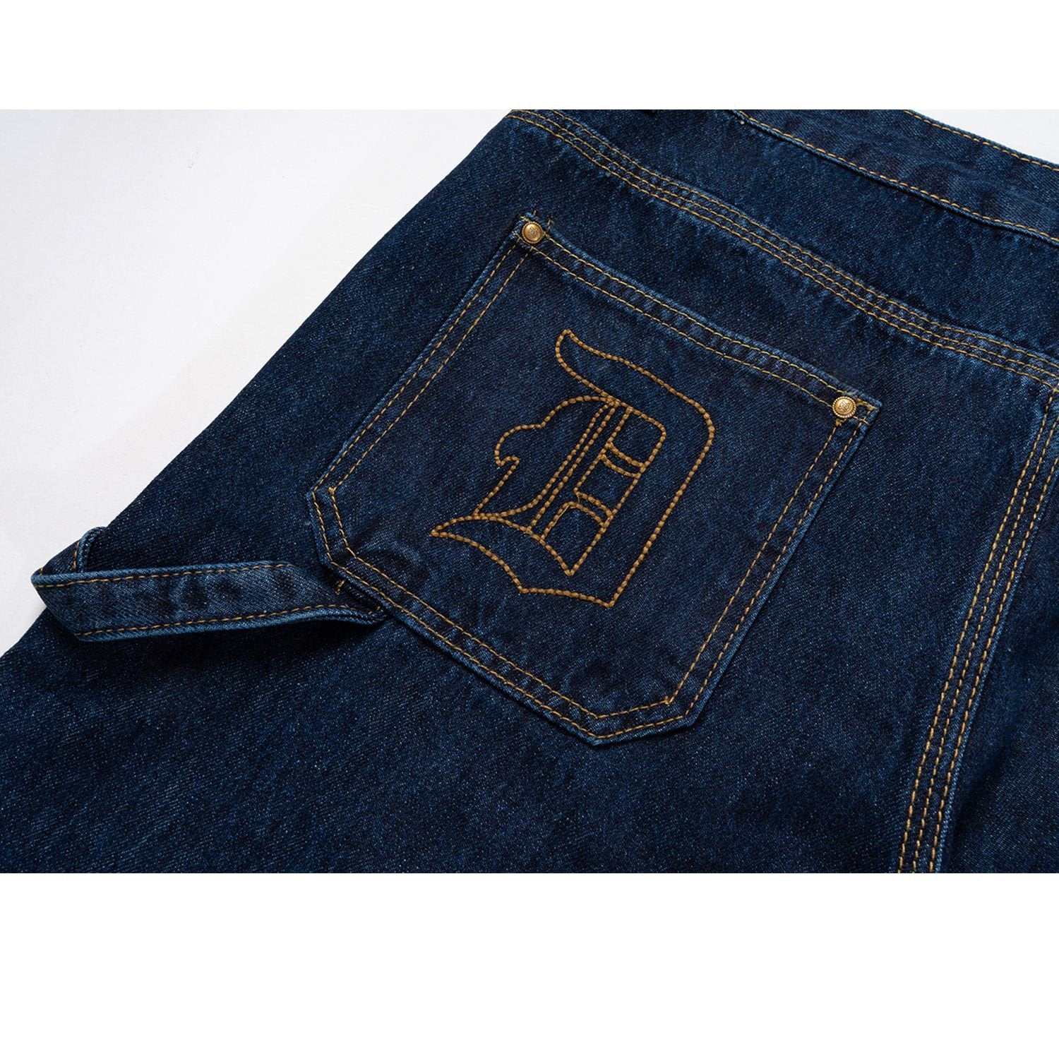 Men's Wear Women's Autumn And Winter Urban High Street Slim-Fit Trousers Unisex Unisex Embroidered Jeans