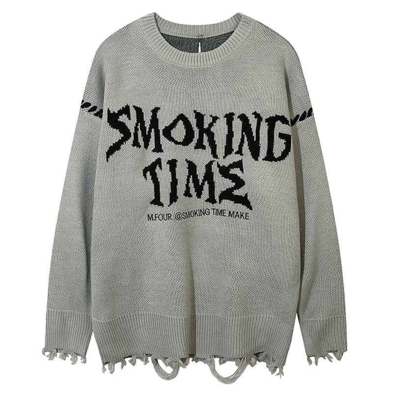 Bear Knitted Jumper Vintage Sweater Loose Pullover Winter Tops Autumn Fashion Streetwear Long Sleeve