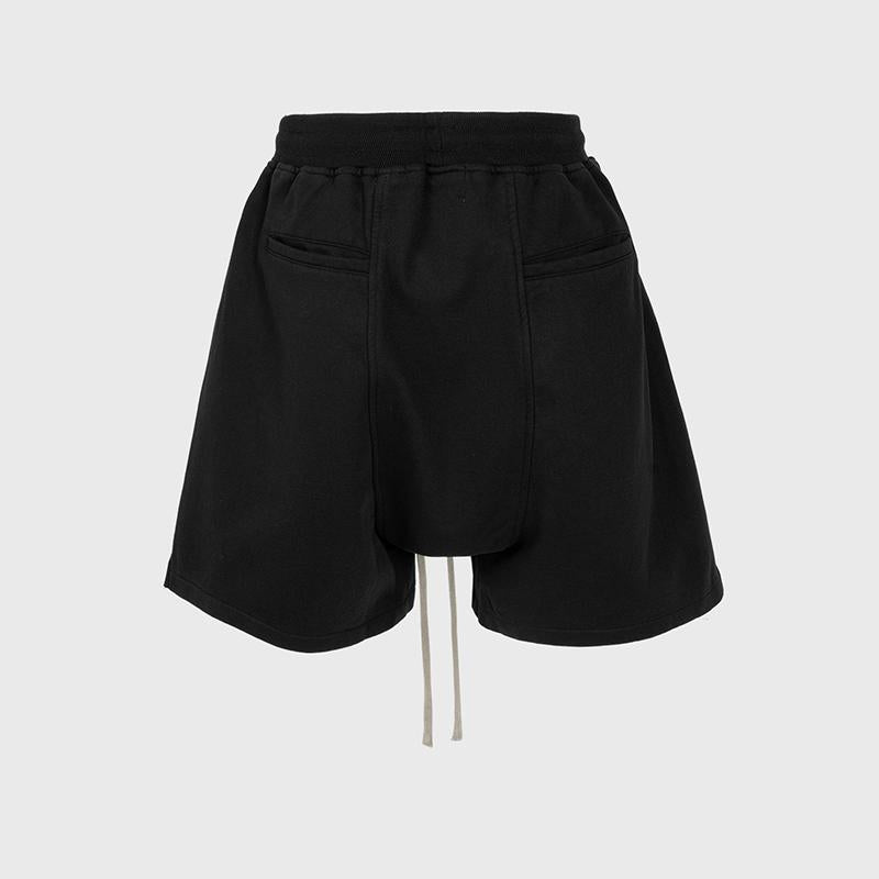 Men's Spring And Summer Hip-Hop Casual Pants For Men And Women High Street Double Zipper Stitching Split Terry Shorts