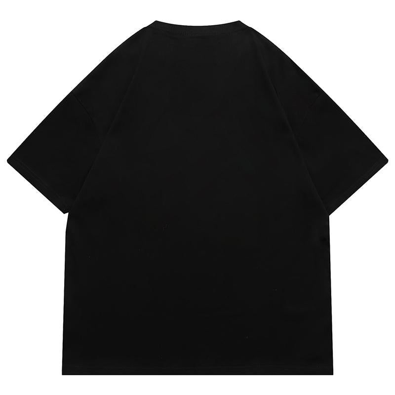 Graffiti Letter Printing Summer T Shirt Minimalist Cotton High Quality Fashion Simple Design Loose Oversize Casual Tops