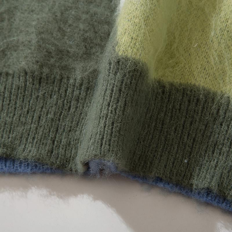 Funny Knitted Cat Embroidery Sweater Autumn Fashion Loose All-Match Pullover Winter Long Sleeve Tops