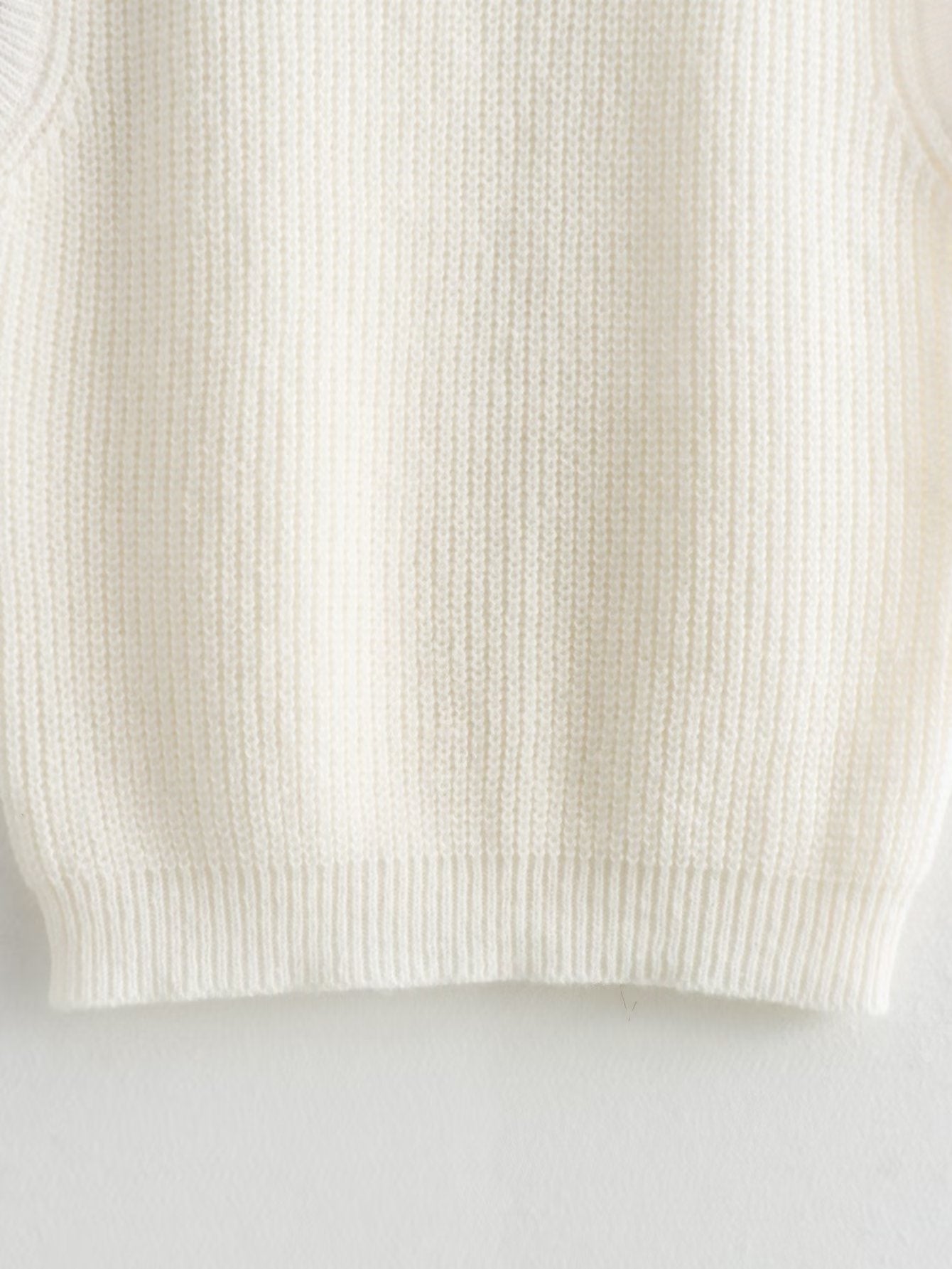 Autumn Women Street round Neck Knitted Black Edge Sweater