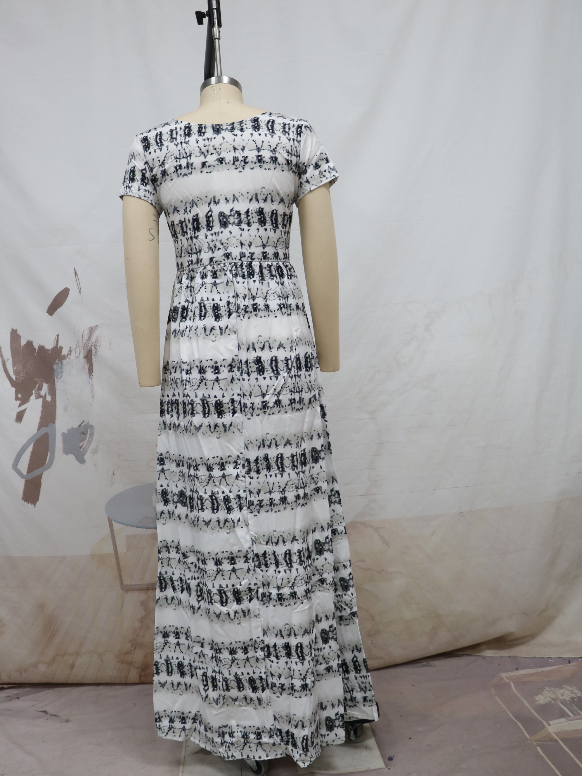Spring Summer Women Clothing Short Sleeve Beach Dress